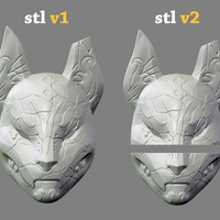 Fortnite Drift Mask Special Kitsune Cosplay STL File  - Thumbnail 9