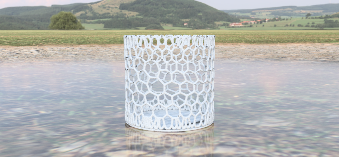 multi purpose storage container (with voronoi pattern)