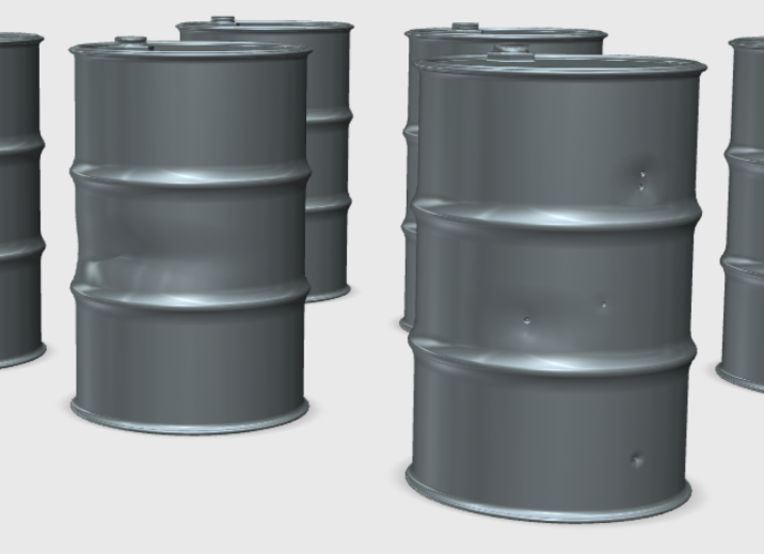 Oil Barrels 1/35th scale 3D Print 216306