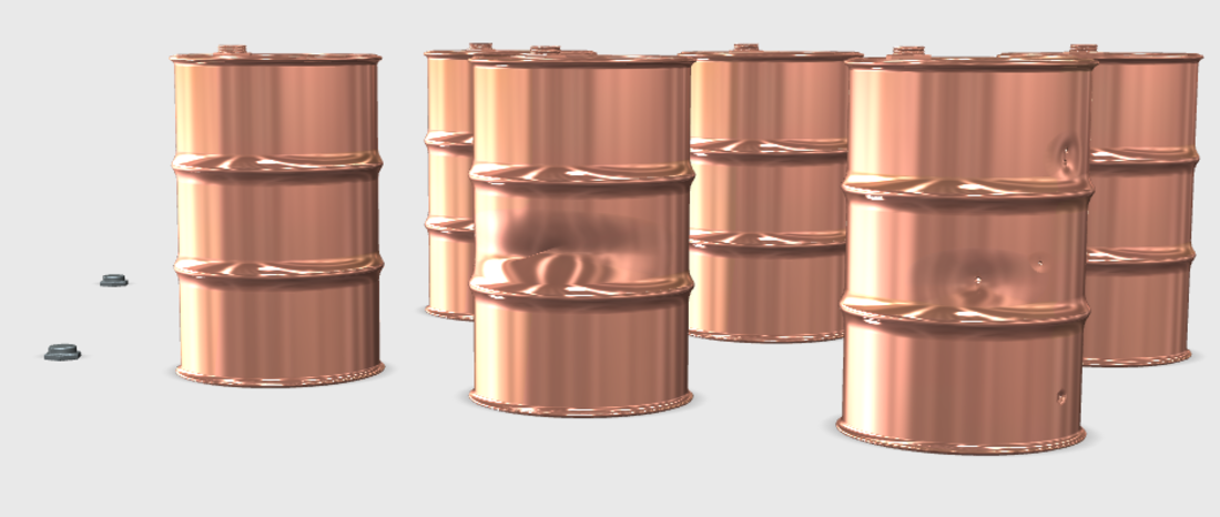 Oil Barrels 1/35th scale 3D Print 216309