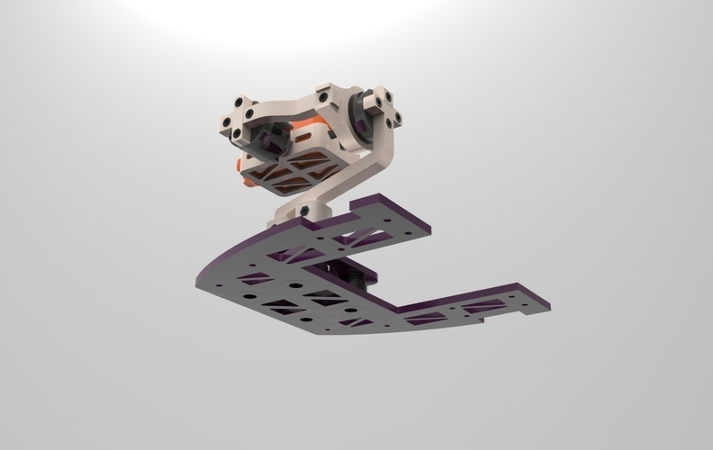 Gimbal Zeta FX-61 Phantom Flying Wing RunCam2 3D Print 216326