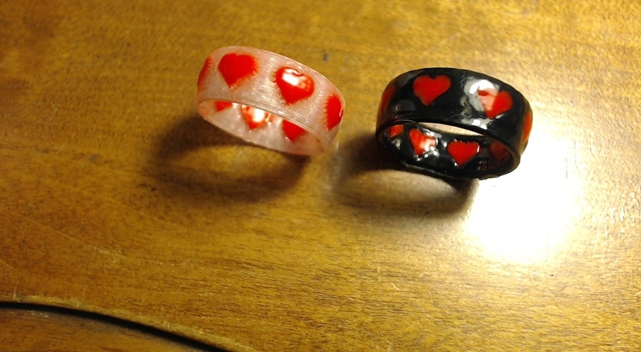 Dual Color Heart Rings!