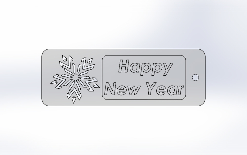 "Happy New Year"-Bookmarker