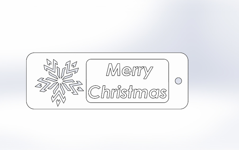 "Merry Christmas"-Bookmarker 3D Print 216427