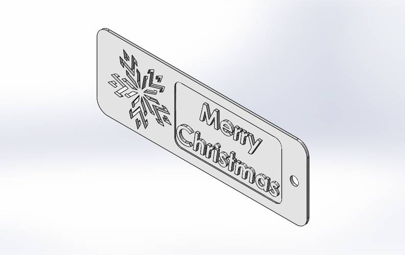 "Merry Christmas"-Bookmarker 3D Print 216428