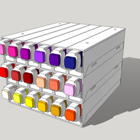 Art Pens Horizontal Stand Organizer for Graph'it and Promarker - Thumbnail 1