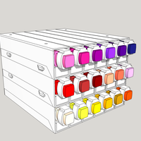 Art Pens Horizontal Stand Organizer for Graph'it and Promarker - Thumbnail 6