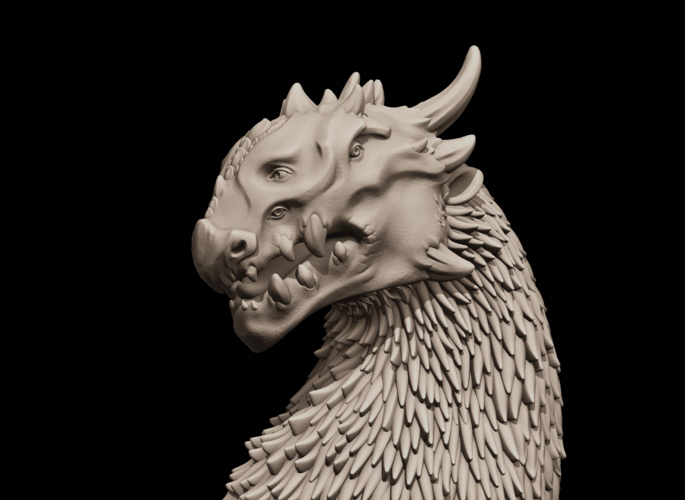 Dragon Bust 3D Print 216603