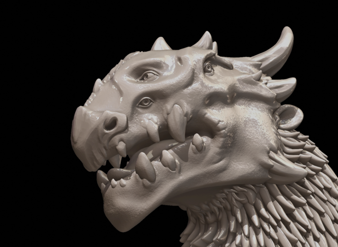Dragon Bust 3D Print 216605