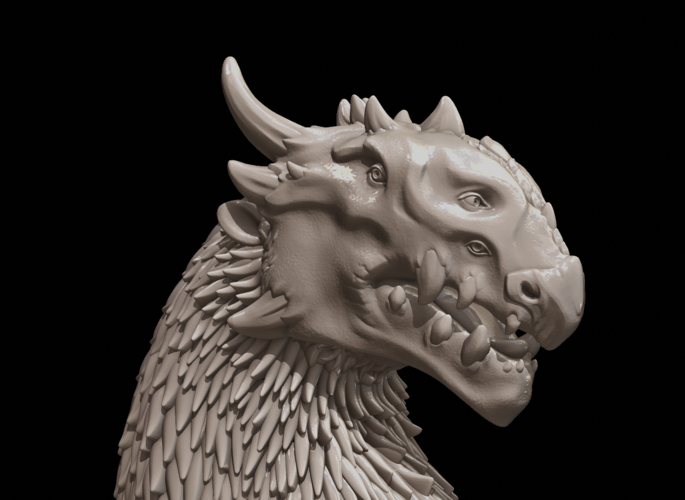 Dragon Bust 3D Print 216611