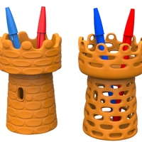 Small Pens Holder Castle 3D Printing 21662