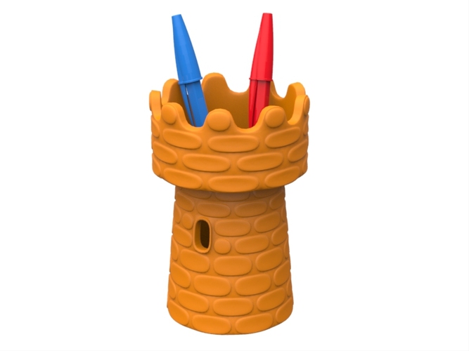 Pens Holder Castle 3D Print 21663
