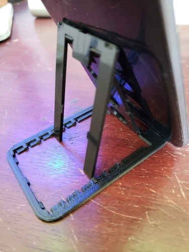 Credit card sized foldable cellphone stand (print in place) 3D Print 216656