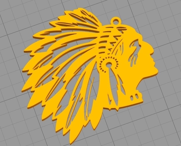 Indian character key chain  3D Print 216913