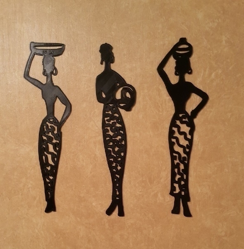 African Women wall art_2 3D Print 216925
