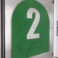 Small Parking number 3D Printing 217012