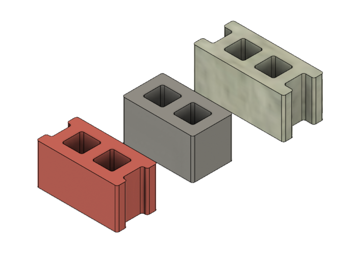 3d Printed Free Mini Cinder Blocks By Httpkoopa Pinshape