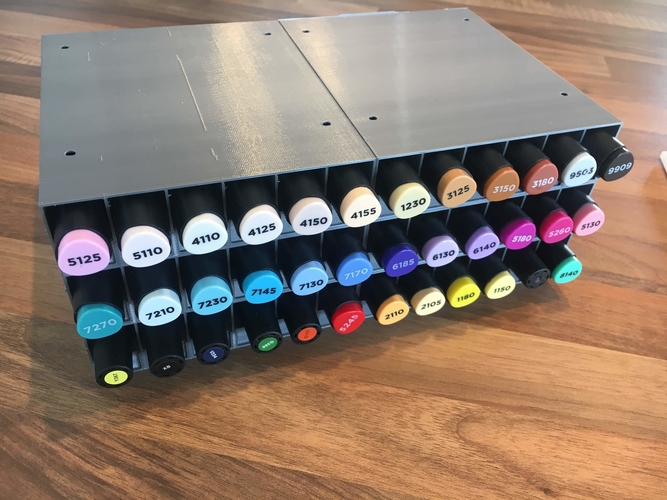 Art Pens Horizontal Stand Organizer for Graph'it and Promarker 3D Print 217083