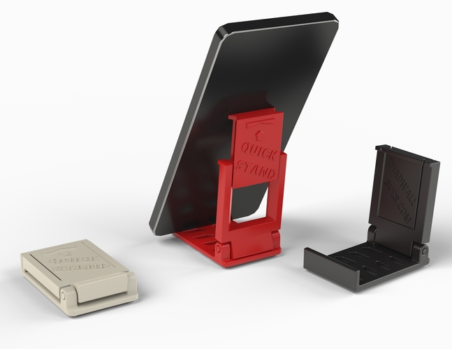 Quick-Stand Phone Stand - Portable 3D Print 217121