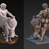 Small Samson and Lion 3D Printing 217182