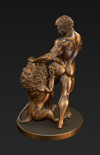 Samson and Lion 3D Print 217184