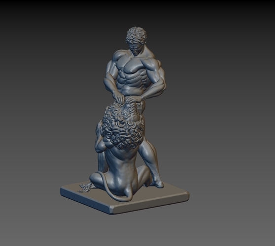 Samson and Lion 3D Print 217190