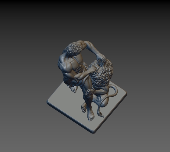 Samson and Lion 3D Print 217191