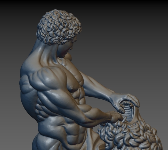 Samson and Lion 3D Print 217194