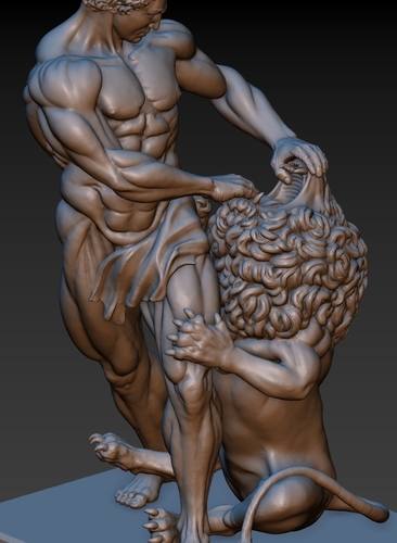 Samson and Lion 3D Print 217196