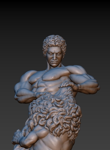 Samson and Lion 3D Print 217197