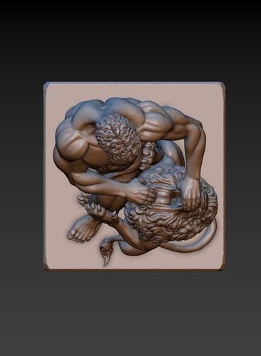 Samson and Lion 3D Print 217199