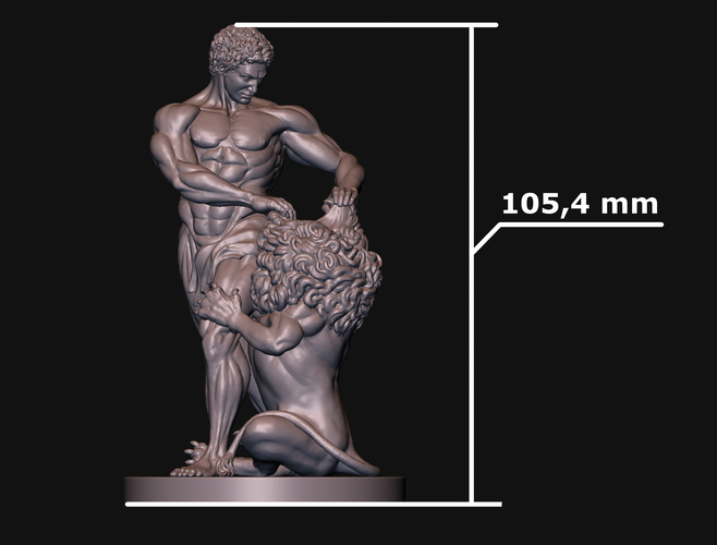 Samson and Lion 3D Print 217201