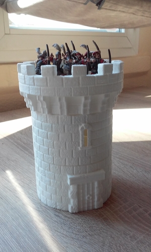 Modular Covered Watchtower - WarGames - Terrain -building 3D Print 217320