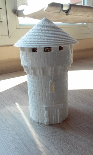 Modular Covered Watchtower - WarGames - Terrain -building 3D Print 217321
