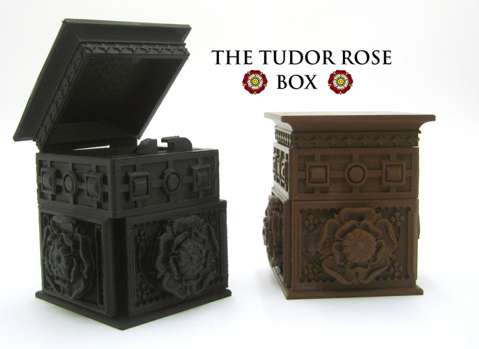 The Tudor Rose Box (with secret lock) 3D Print 21750