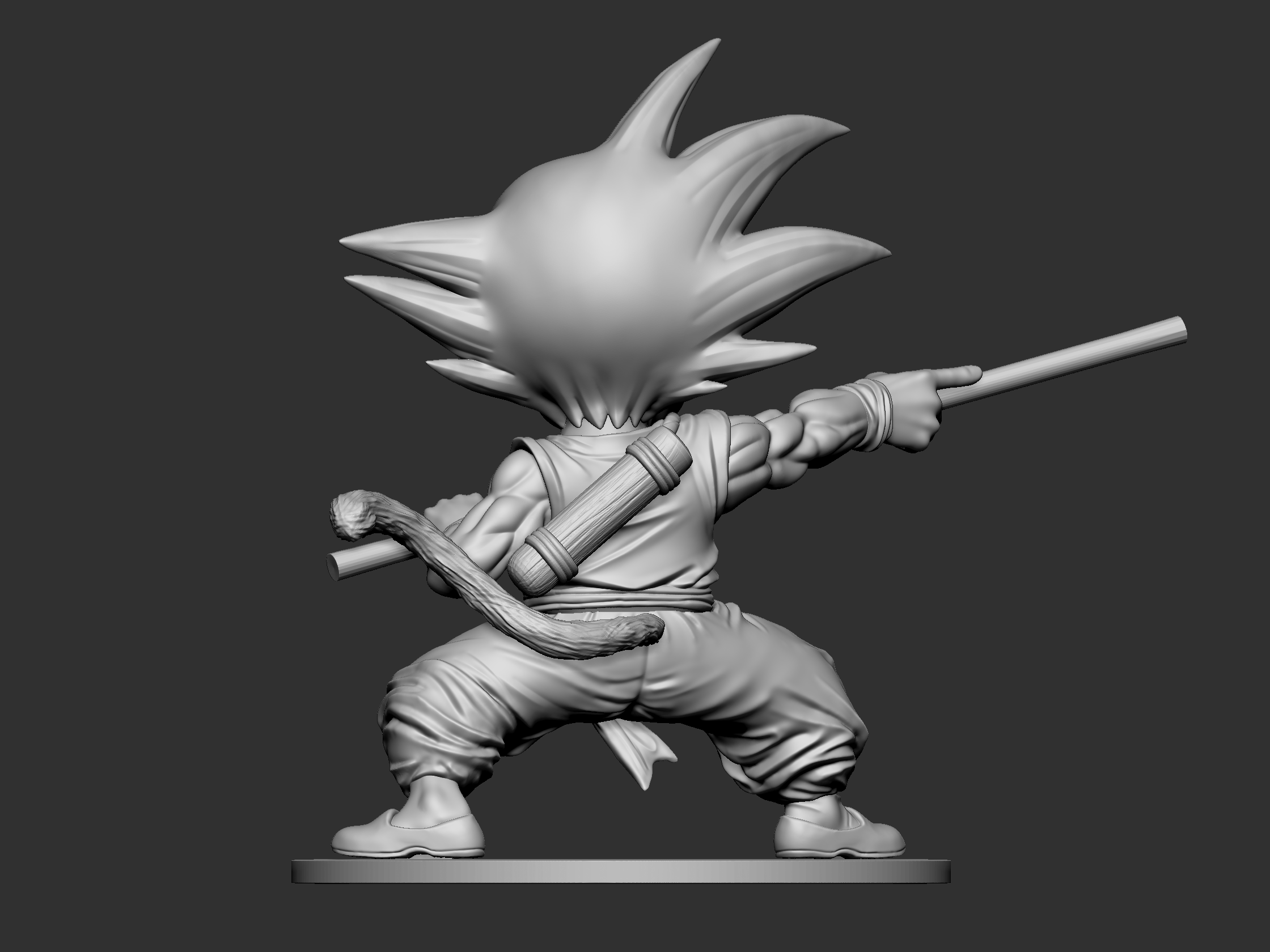 Goku Super Saiyan 3 DBZ - STL ready for 3D printing