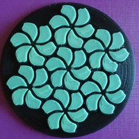 Small Tessellating flower coaster 3D Printing 21784