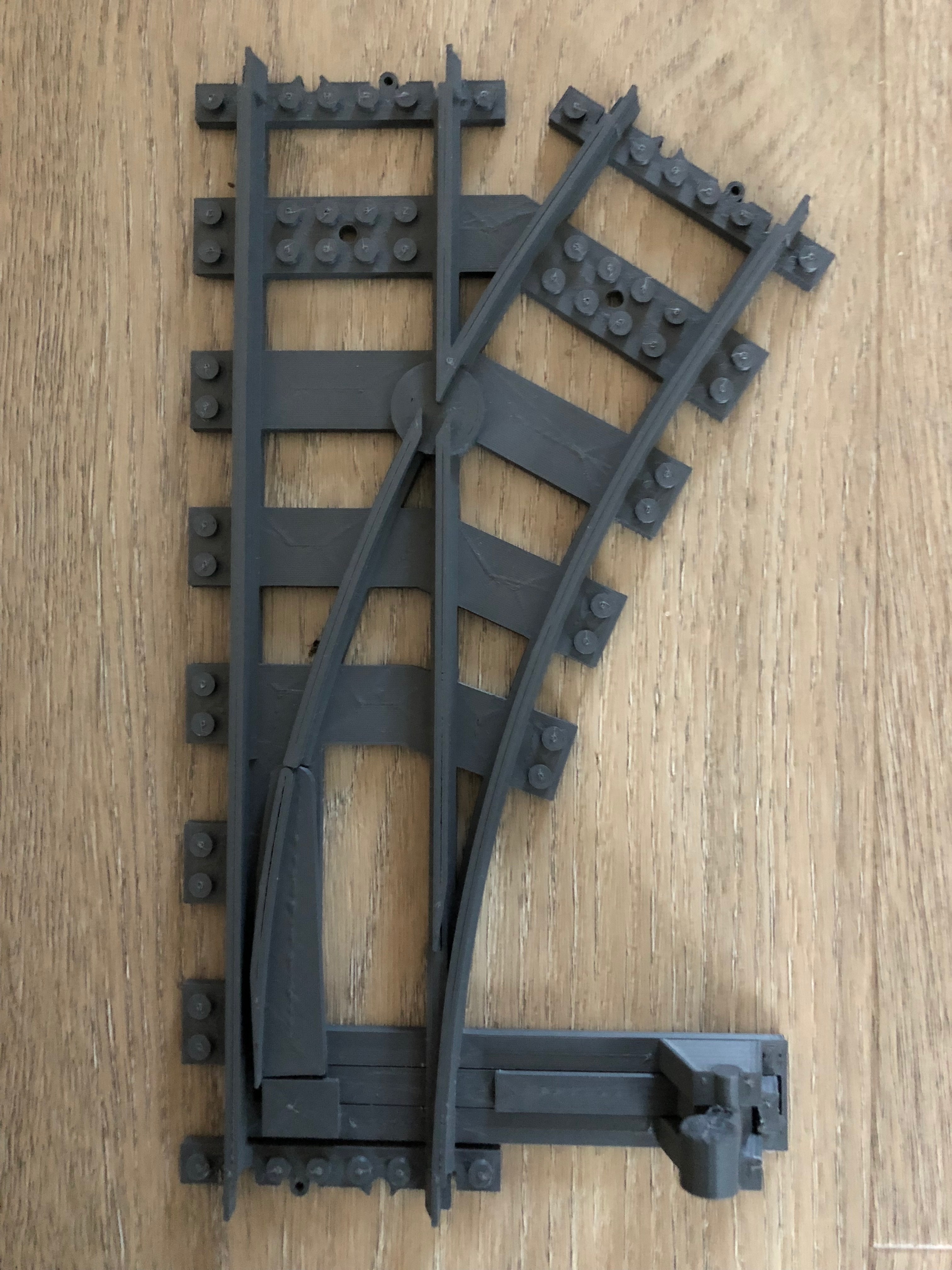 Passage à niveau courbe (40dots) pour train LEGO CITY - 3D Printed - ALFO  Track