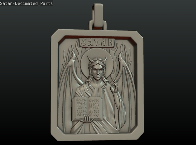Satan Relief and Pendant 3D Print 218331