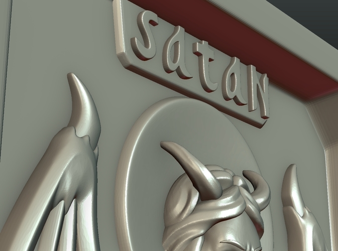 Satan Relief and Pendant 3D Print 218338