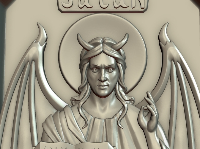 Satan Relief and Pendant 3D Print 218341