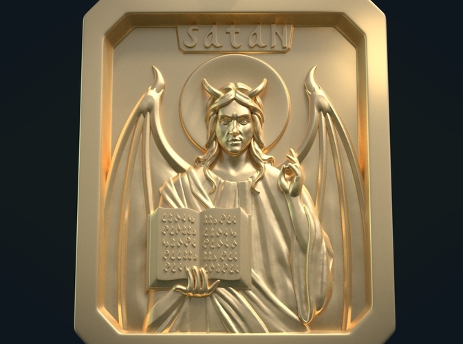 Satan Relief and Pendant 3D Print 218347