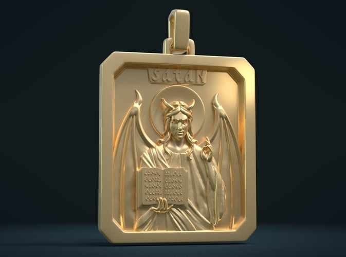 Satan Relief and Pendant 3D Print 218349