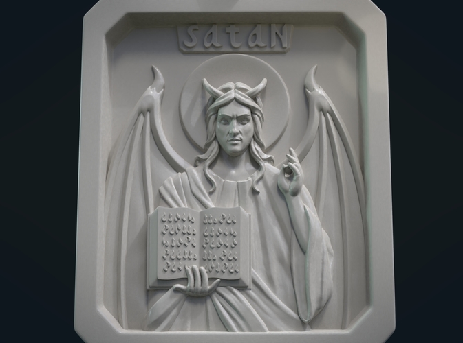 Satan Relief and Pendant 3D Print 218350