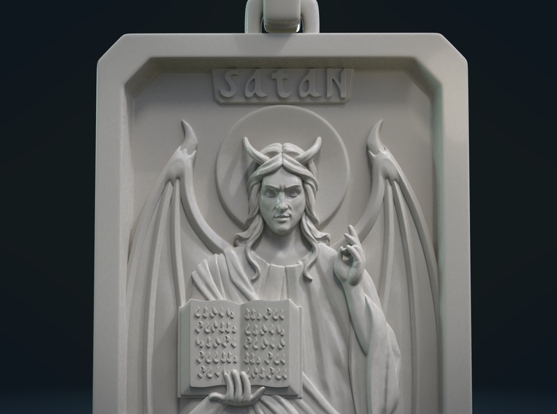 Satan Relief and Pendant