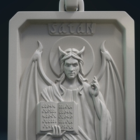 Small Satan Relief and Pendant 3D Printing 218351