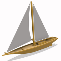 Small Sailing Boat 3D model  3D Printing 218493