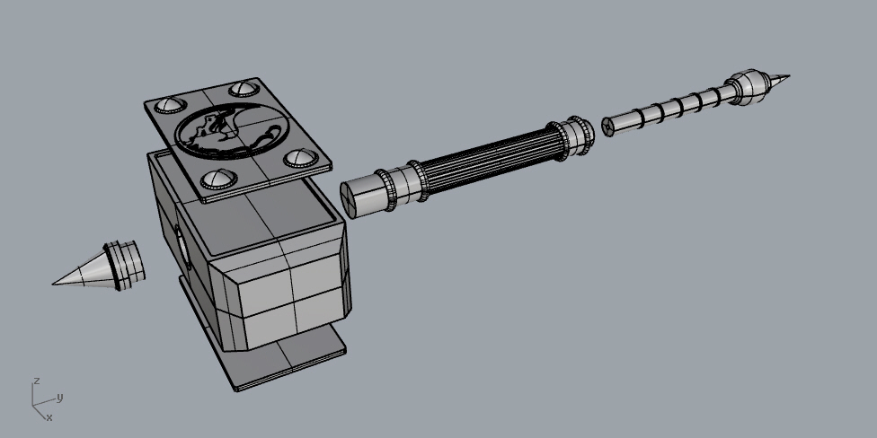 Hammer Shao Kahn MK11 - Version 5 - | 3D Print Model