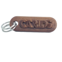Small CARLOS Personalized keychain embossed letters 3D Printing 218611