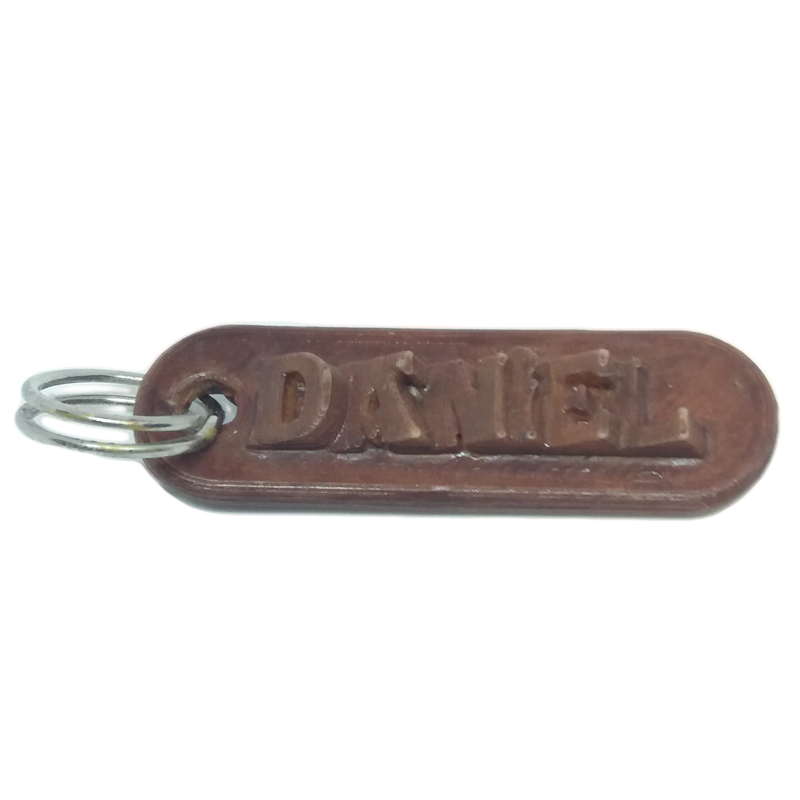 DANIEL Personalized keychain embossed letters